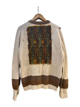 Load image into Gallery viewer, Knitted Cardigan with Recycled Patch Design
