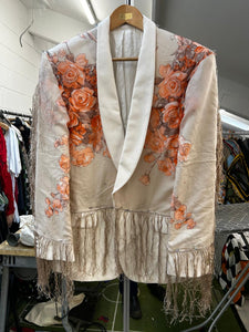 Blazer with antique shawl