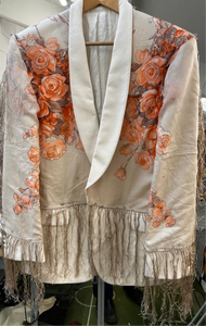 Blazer with antique shawl