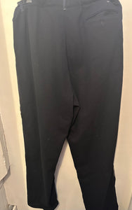 Wool baggy trouser with patchwork front