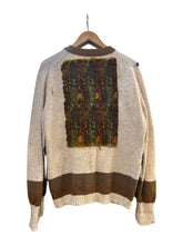 Load image into Gallery viewer, Knitted Cardigan with Recycled Patch Design
