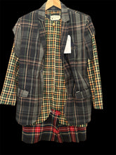 Load image into Gallery viewer, Deconstructed jacket in multi plaid
