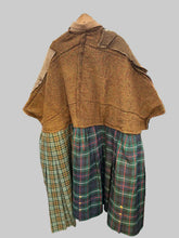 Load image into Gallery viewer, Tweed and tartan cape
