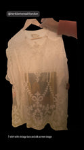 Load image into Gallery viewer, White tee with lace
