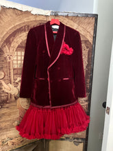 Load image into Gallery viewer, Red velvet blazer

