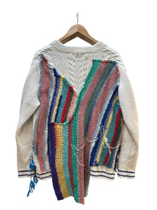 Knitted Cardigan with Recycled Wool Design to Front & Back