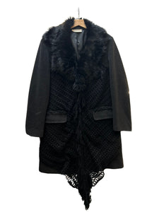 Knitted Shawl & Faux Fur Coat