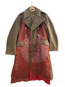 Vintage British Military Coat with Sack & Netting